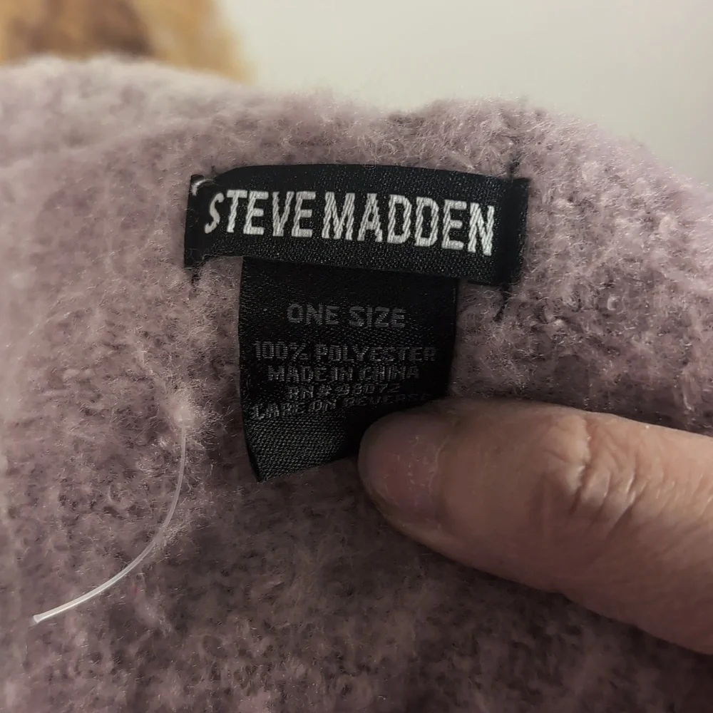 Steve Madden Plaid Blanket Scarf | Oversized Cozy Wrap | Orange & Brown Tones